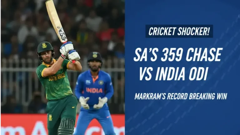 The 359 Run Shock: How South Africa’s Big Chase Stunned India and Leveled the ODI Series